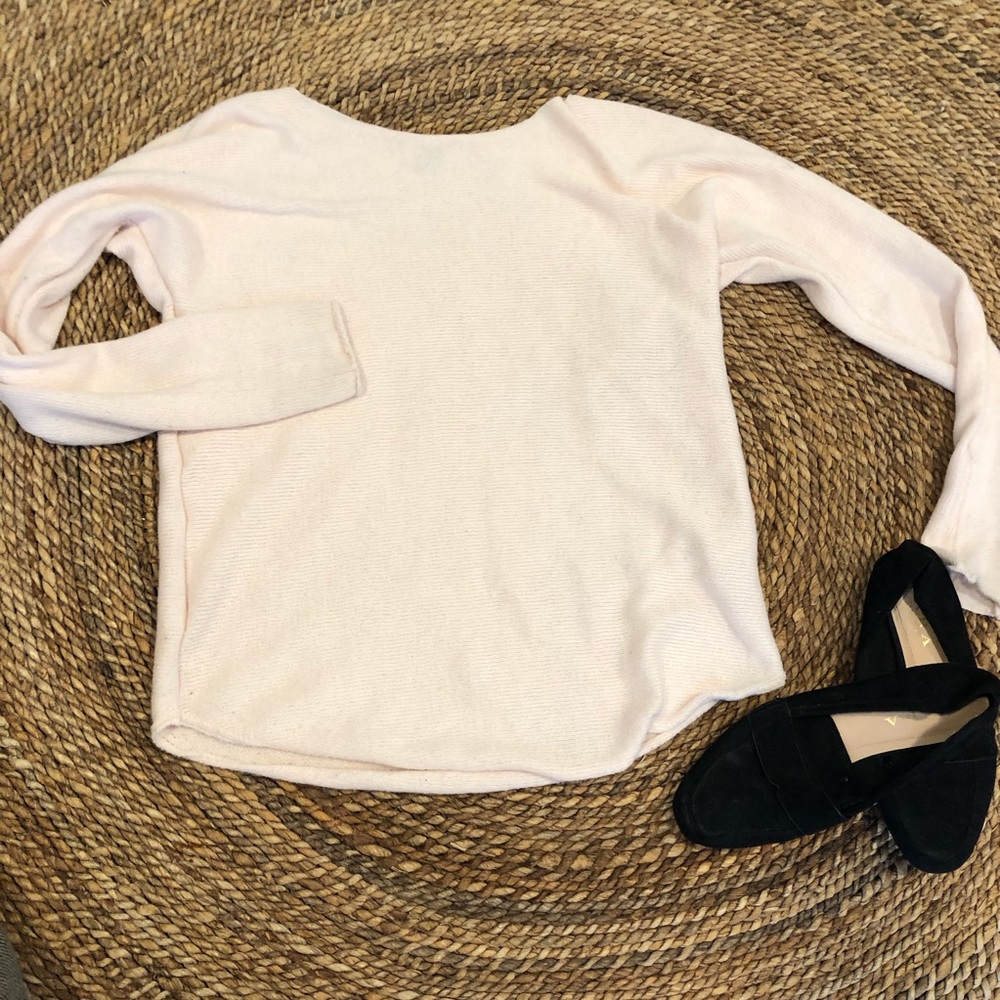 Light Pink Boat Neck Sweater